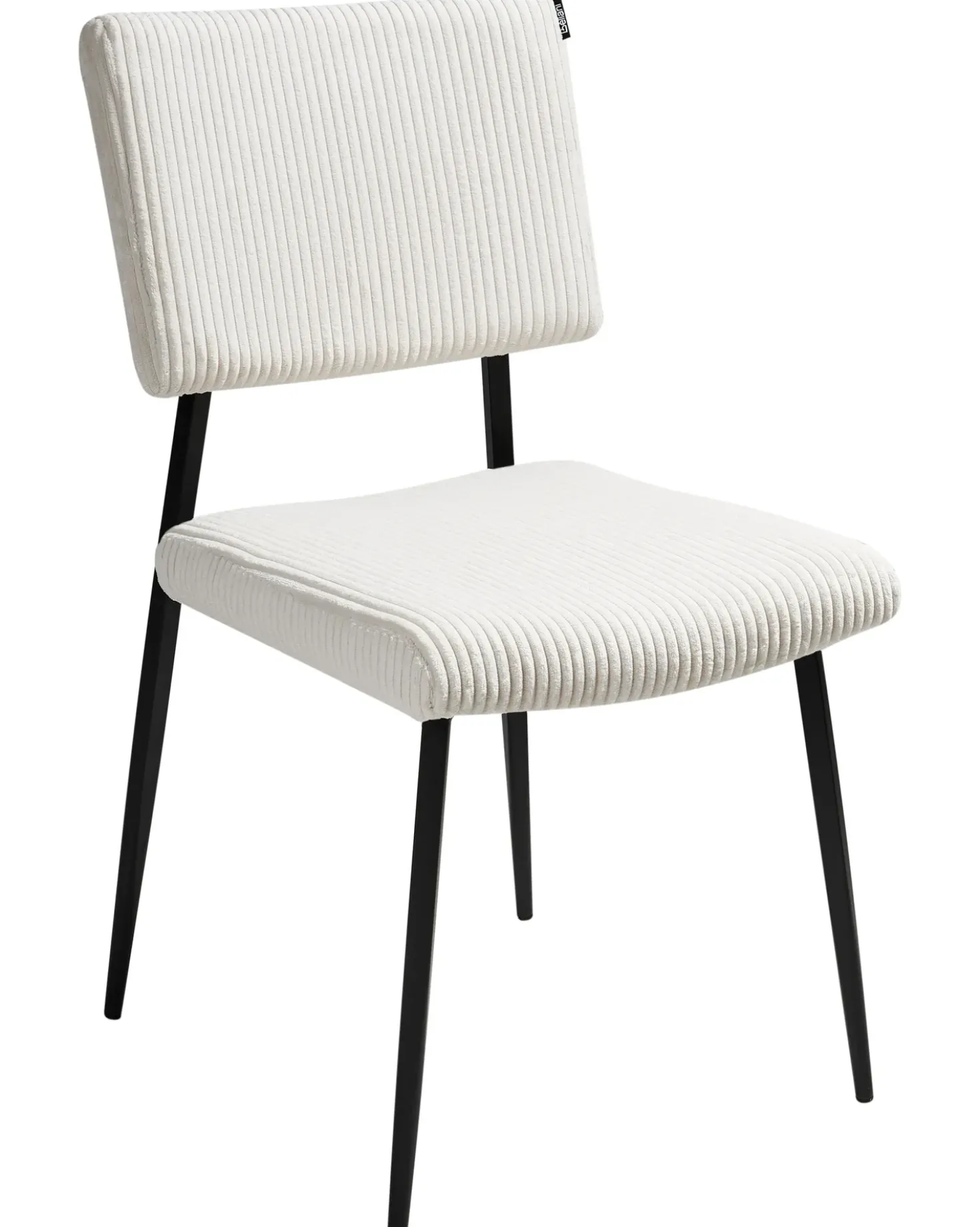 Set di 2 sedie da pranzo STURGIS Velluto a coste Bianco sporco