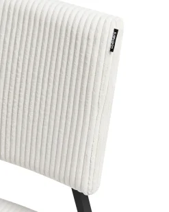 Set di 2 sedie da pranzo STURGIS Velluto a coste Bianco sporco