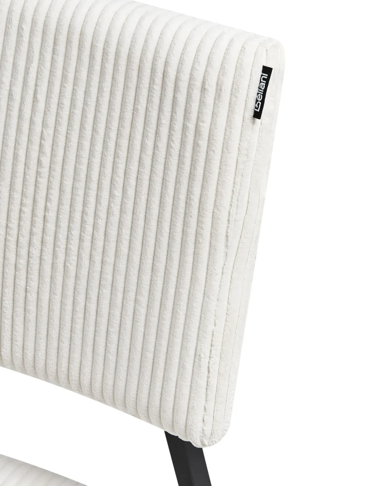 Set di 2 sedie da pranzo STURGIS Velluto a coste Bianco sporco