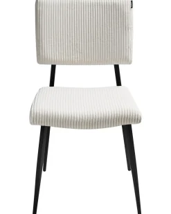 Set di 2 sedie da pranzo STURGIS Velluto a coste Bianco sporco