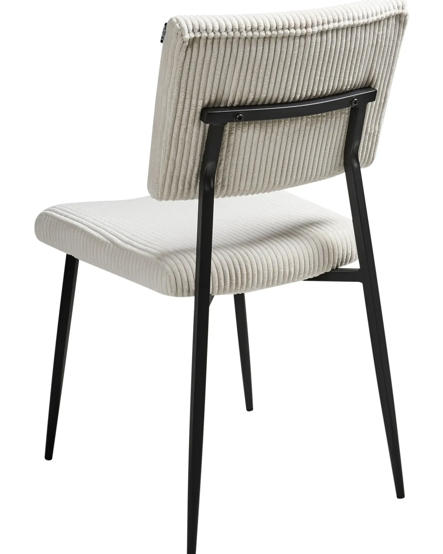 Set di 2 sedie da pranzo STURGIS Velluto a coste Bianco sporco