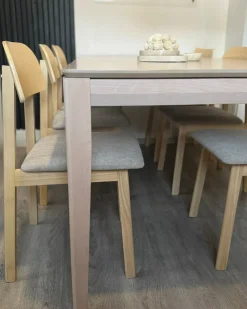 Set di 2 sedie da pranzo SCANDIA Legno Tortora