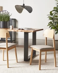 Set di 2 sedie da pranzo SCANDIA Legno Tortora