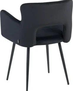 Set di 2 sedie da pranzo SANILAC Velluto Nero