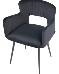 Set di 2 sedie da pranzo SANILAC Velluto Nero