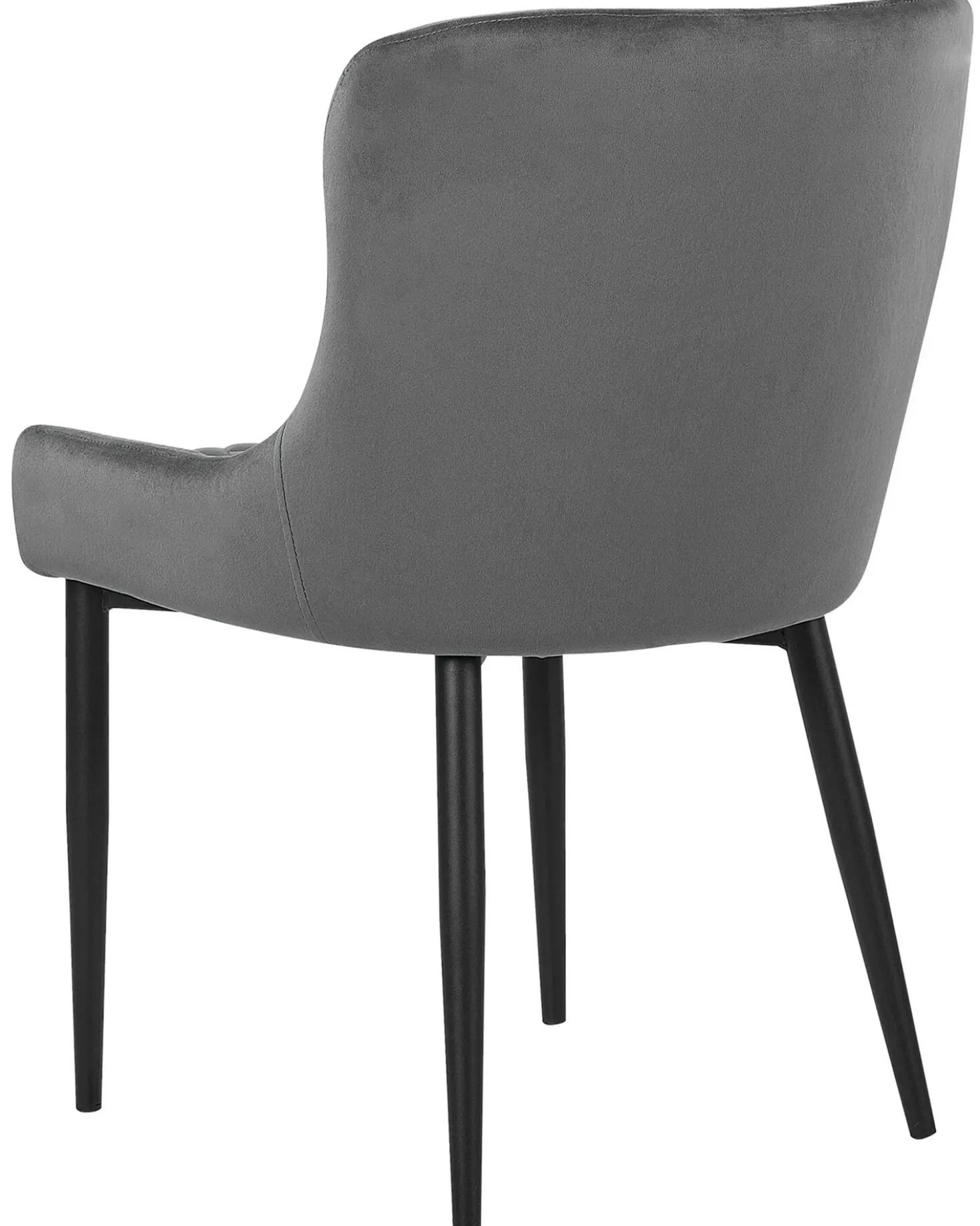 Set di 2 sedie da pranzo SOLANO Velluto Grigio