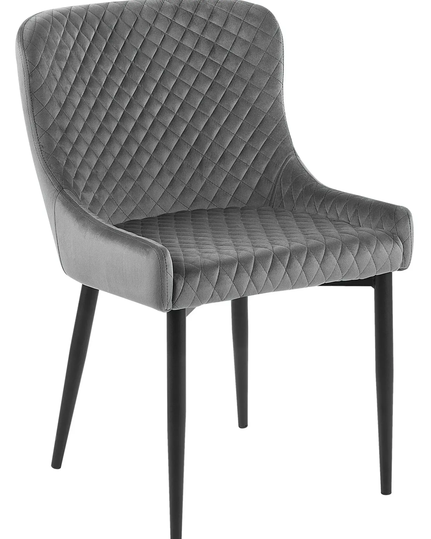 Set di 2 sedie da pranzo SOLANO Velluto Grigio