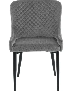 Set di 2 sedie da pranzo SOLANO Velluto Grigio