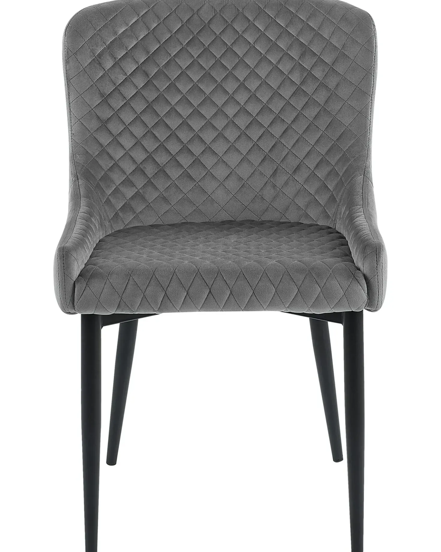 Set di 2 sedie da pranzo SOLANO Velluto Grigio