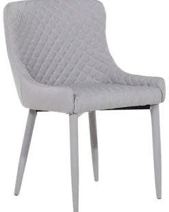 Set di 2 sedie da pranzo SOLANO Tessuto Grigio chiaro