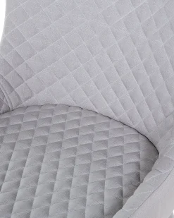 Set di 2 sedie da pranzo SOLANO Tessuto Grigio chiaro