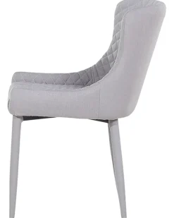 Set di 2 sedie da pranzo SOLANO Tessuto Grigio chiaro