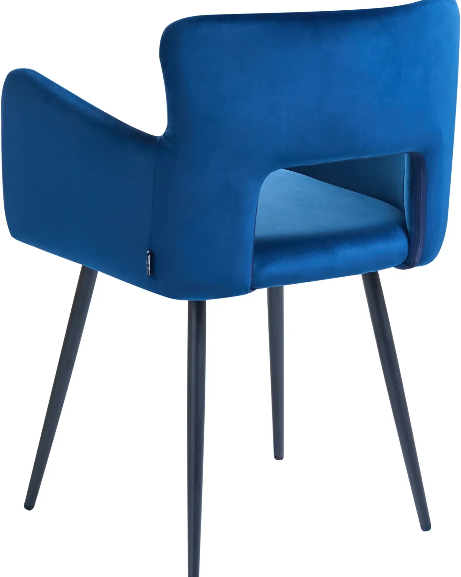 Set di 2 sedie da pranzo SANILAC Velluto Blu marino
