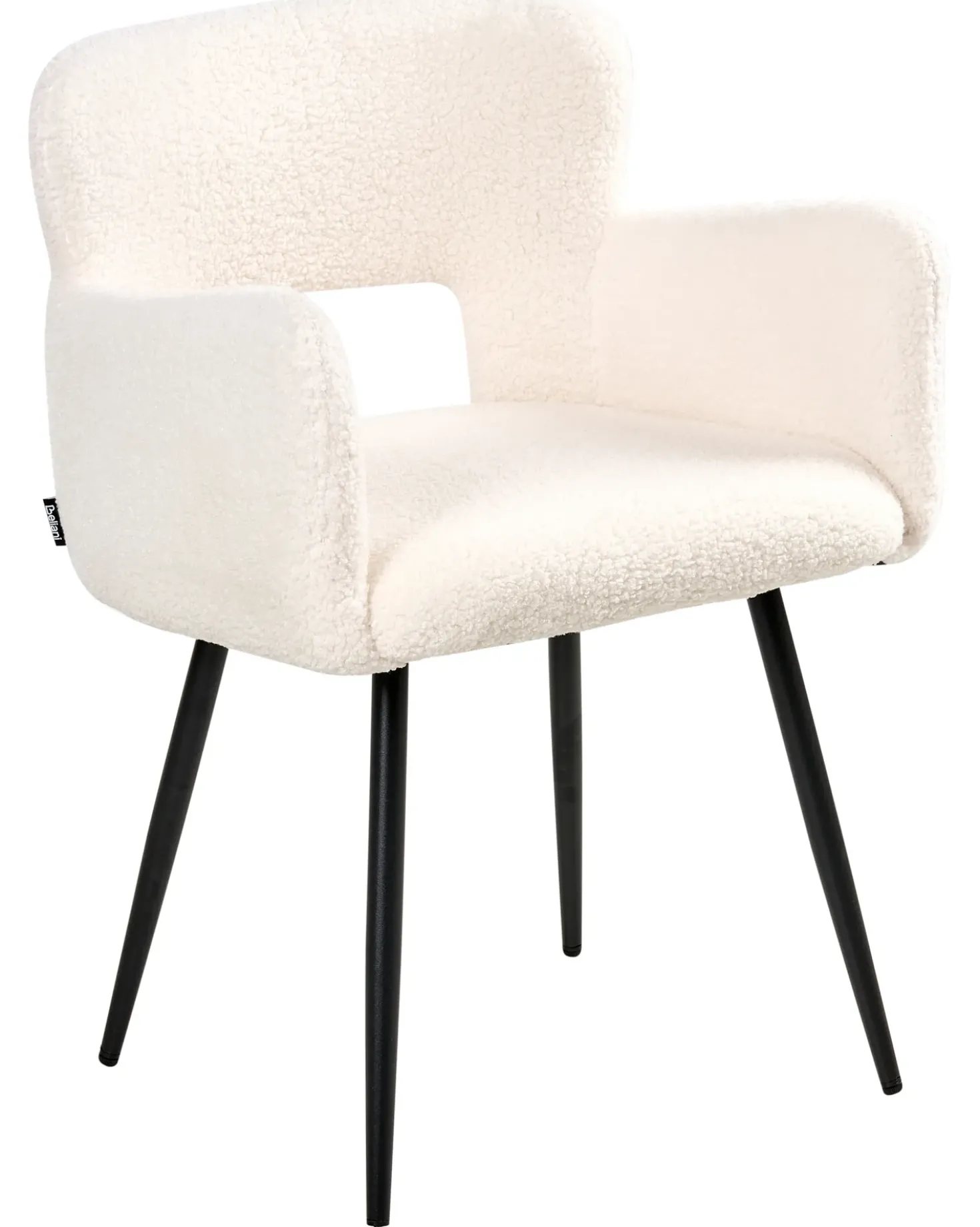 Set di 2 sedie da pranzo SANILAC Bouclé Bianco