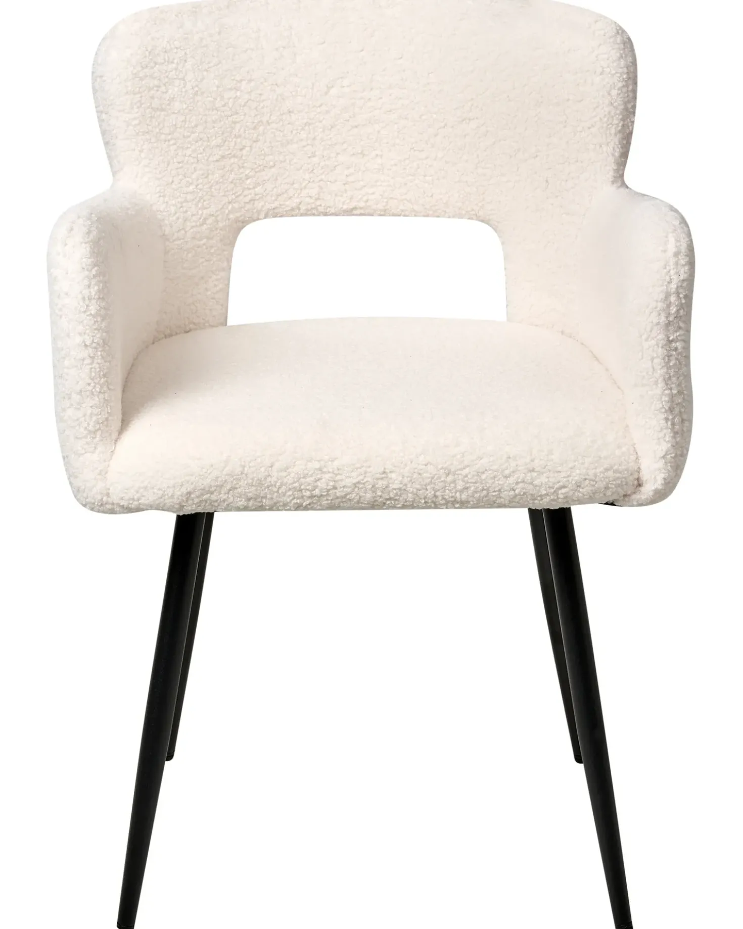 Set di 2 sedie da pranzo SANILAC Bouclé Bianco