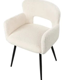 Set di 2 sedie da pranzo SANILAC Bouclé Bianco