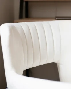Set di 2 sedie da pranzo SANILAC Velluto Bianco