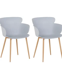 Set di 2 sedie da pranzo SUMKLEY Grigio chiaro
