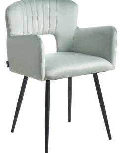 Set di 2 sedie da pranzo SANILAC Velluto Azzurro