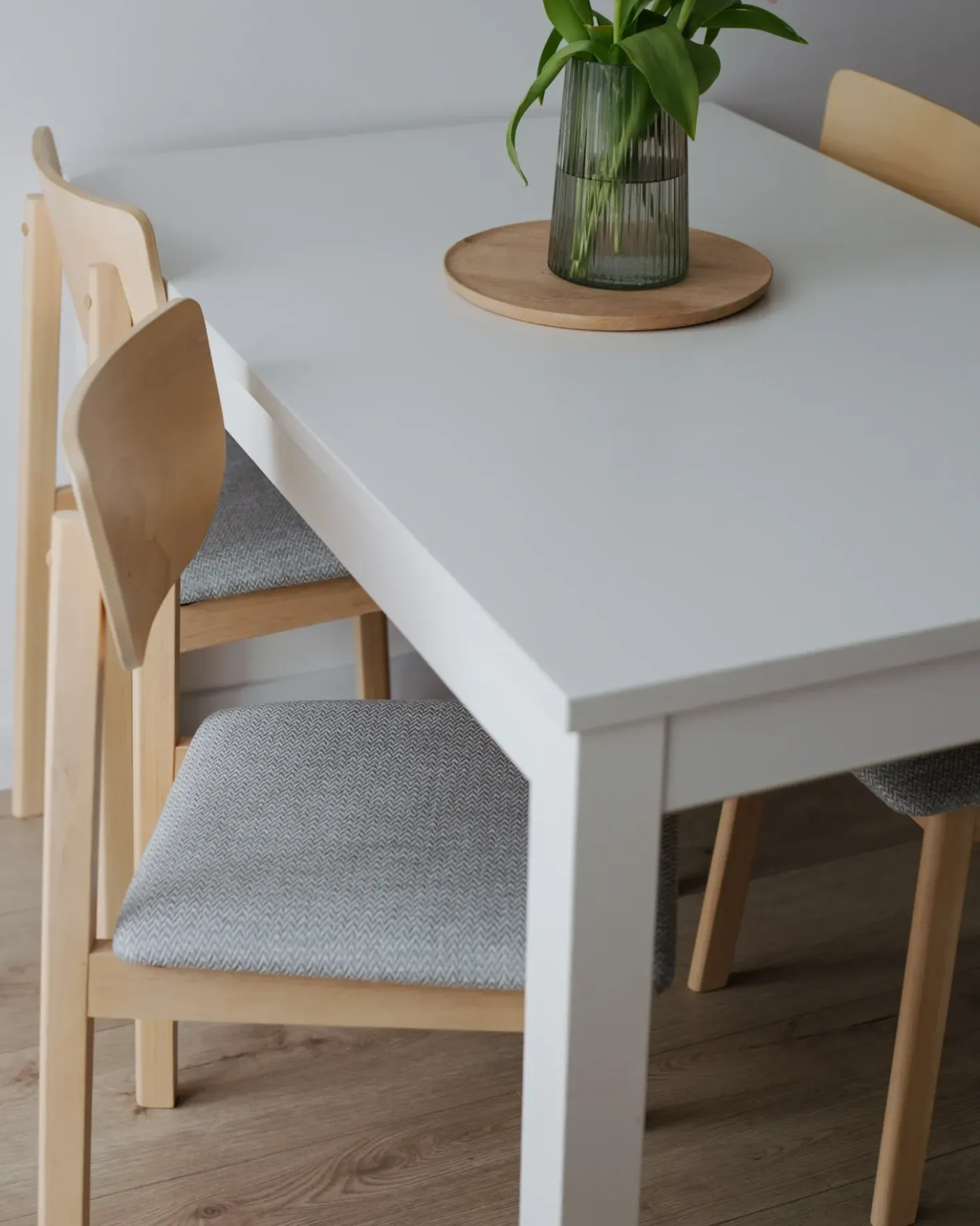 Set di 2 sedie da pranzo SCANDIA Legno Grigio chiaro