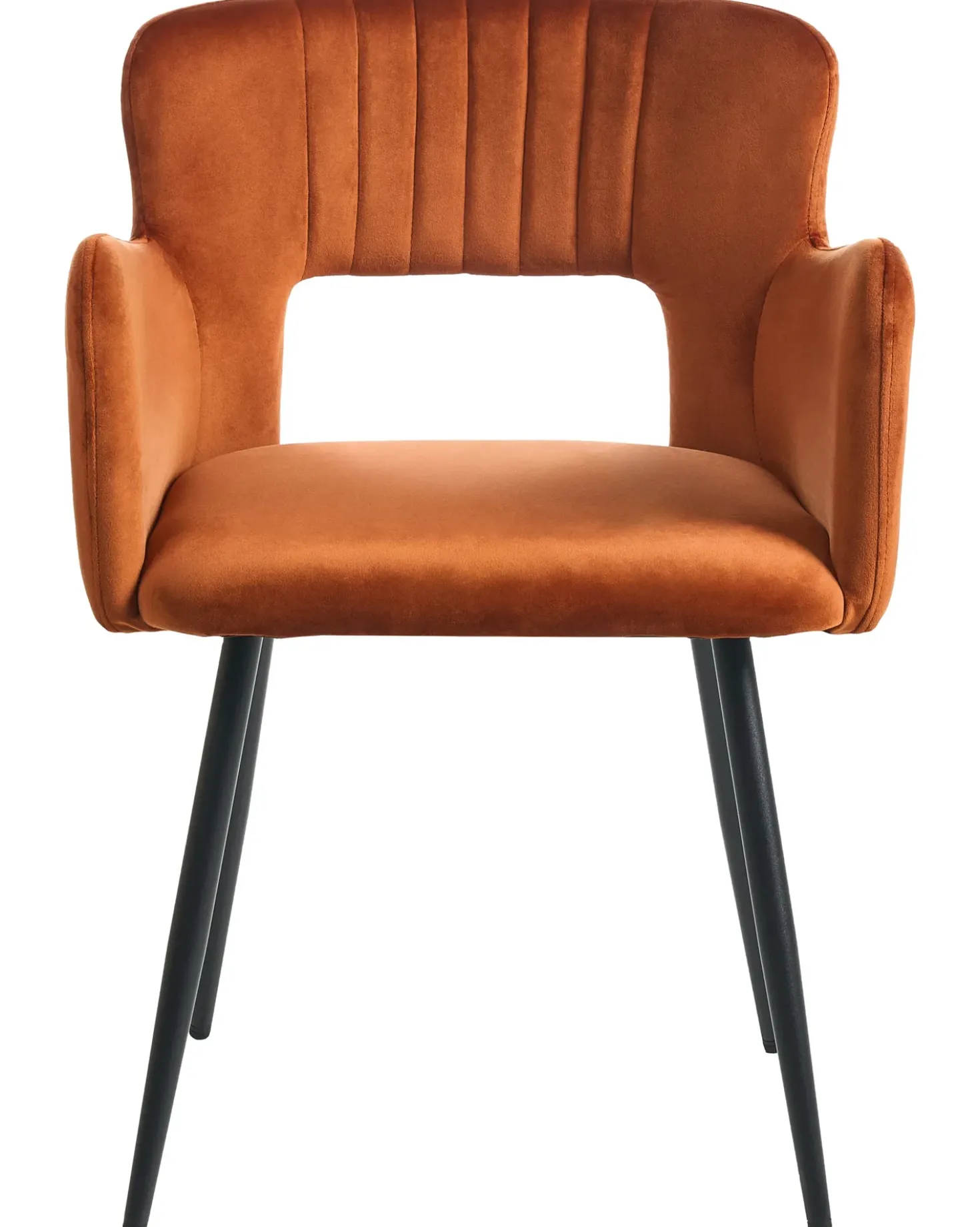 Set di 2 sedie da pranzo SANILAC Velluto Arancione