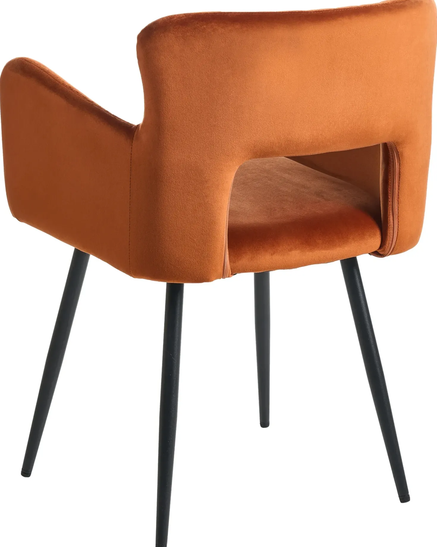 Set di 2 sedie da pranzo SANILAC Velluto Arancione