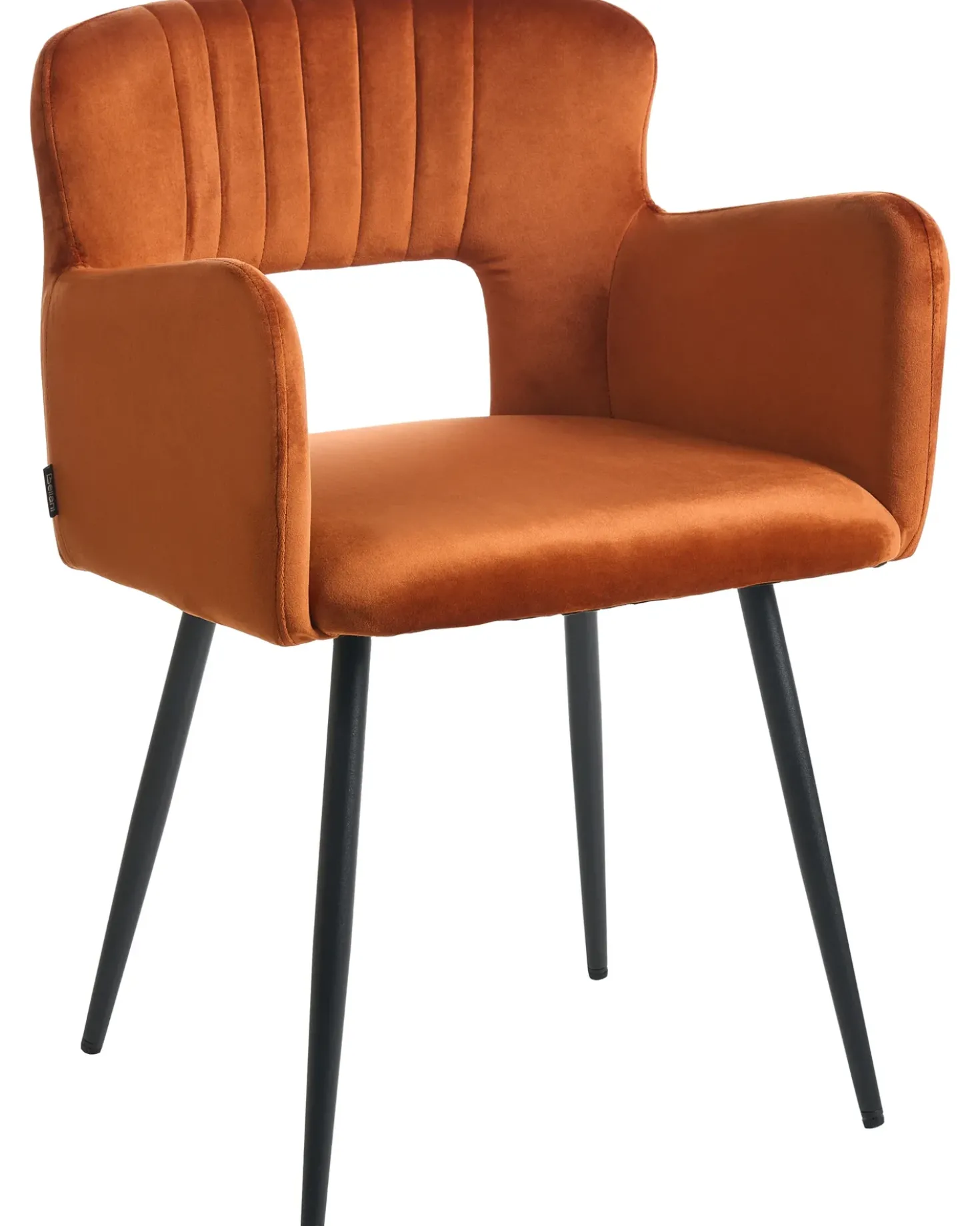 Set di 2 sedie da pranzo SANILAC Velluto Arancione
