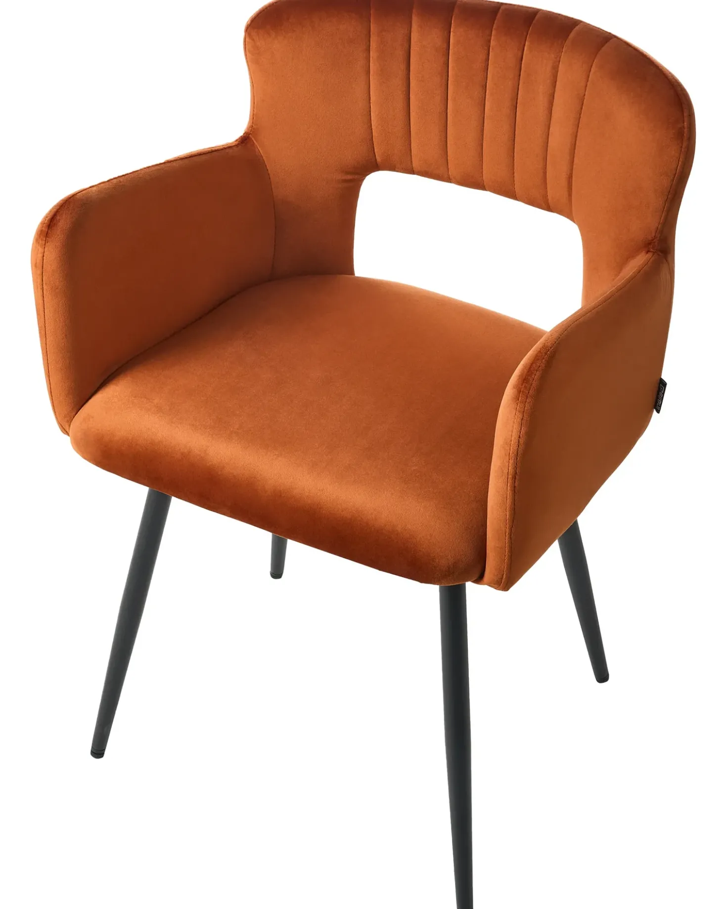 Set di 2 sedie da pranzo SANILAC Velluto Arancione