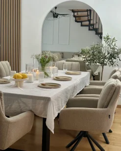 Set di 2 sedie da pranzo SARDOAL Tessuto Tortora