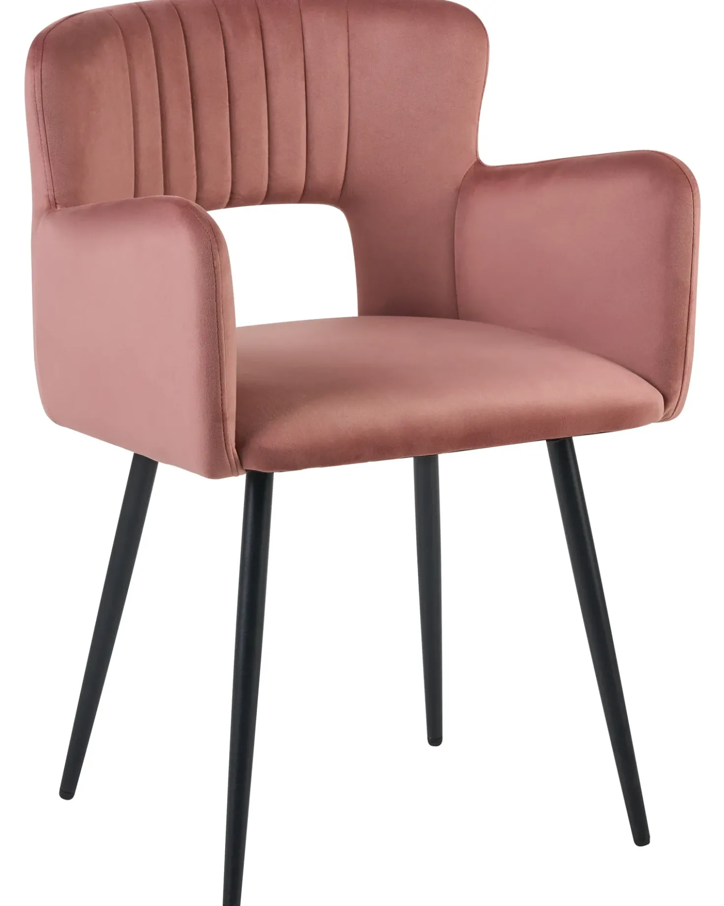 Set di 2 sedie da pranzo SANILAC Velluto Rosa pastello