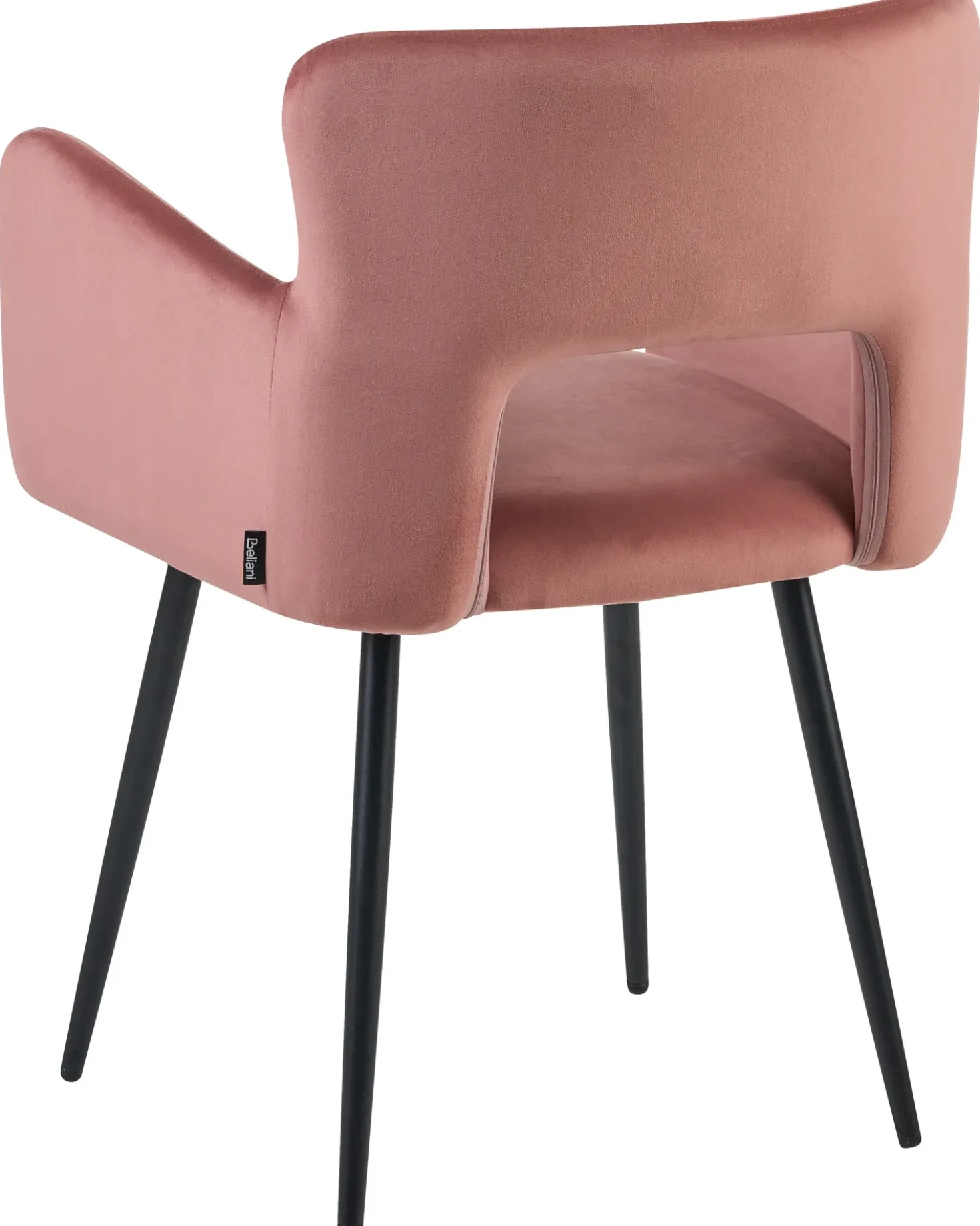 Set di 2 sedie da pranzo SANILAC Velluto Rosa pastello