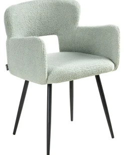 Set di 2 sedie da pranzo SANILAC Bouclé Verde chiaro