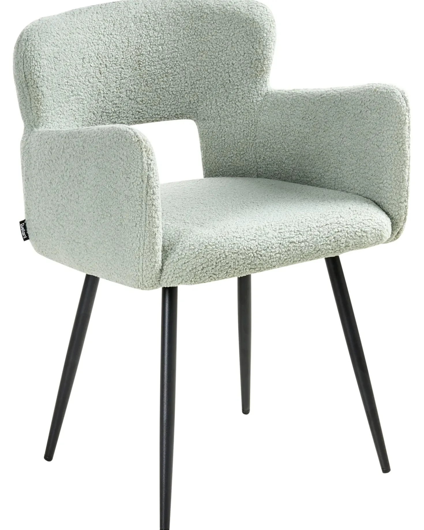 Set di 2 sedie da pranzo SANILAC Bouclé Verde chiaro