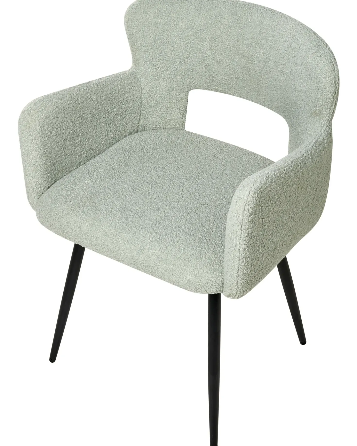 Set di 2 sedie da pranzo SANILAC Bouclé Verde chiaro