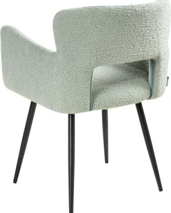Set di 2 sedie da pranzo SANILAC Bouclé Verde chiaro