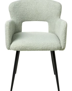 Set di 2 sedie da pranzo SANILAC Bouclé Verde chiaro