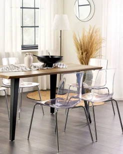 Set di 2 sedie da pranzo SILERTON Trasparente