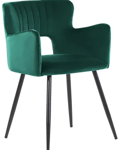 Set di 2 sedie da pranzo SANILAC Velluto Verde smeraldo