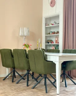 Set di 2 sedie da pranzo SARDOAL Tessuto Verde scuro