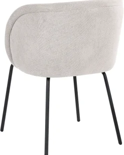 Set di 2 sedie da pranzo SARASOTA Tessuto Bianco sporco