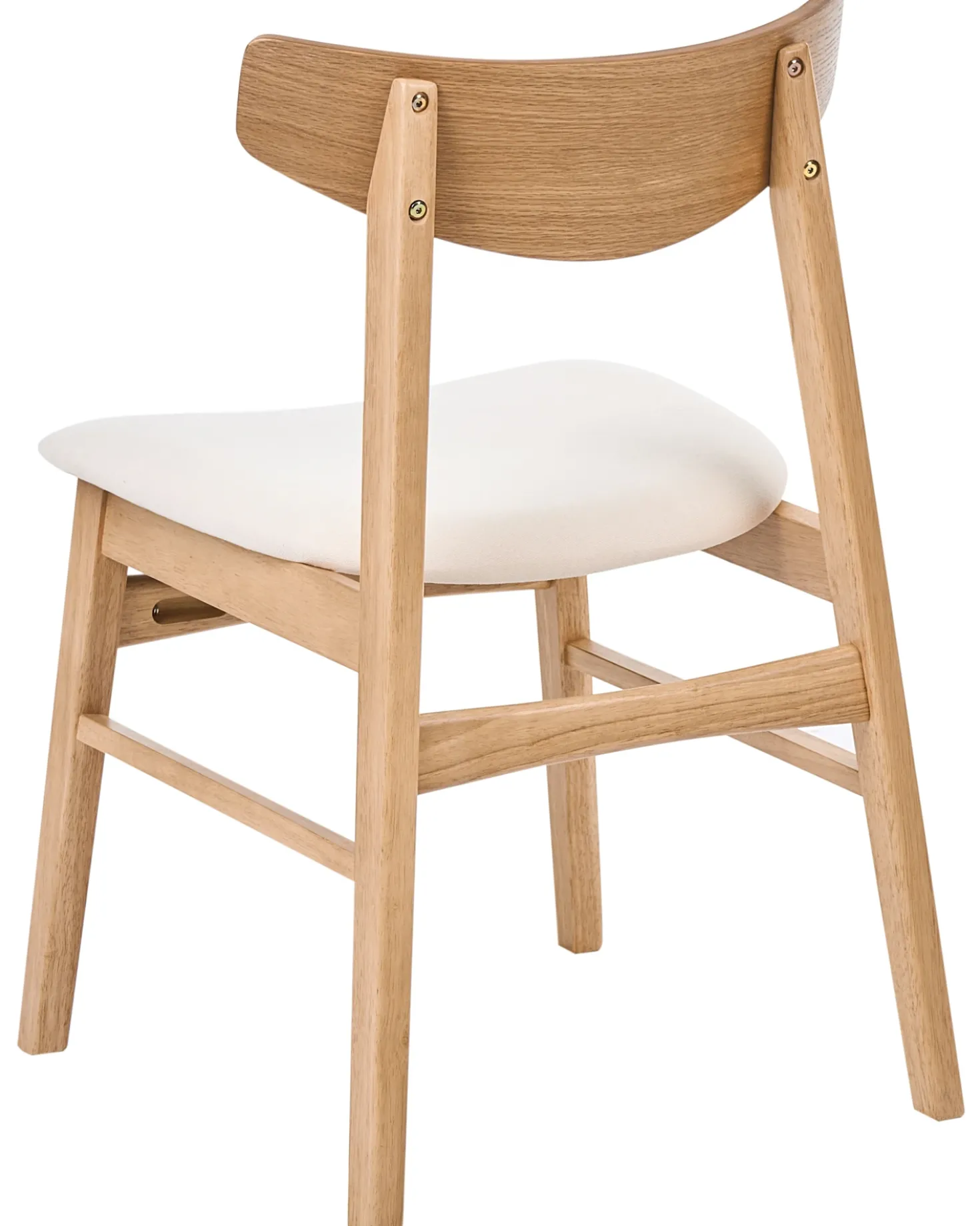 Set di 2 sedie da pranzo SMILEY Legno Marrone chiaro/Bianco sporco