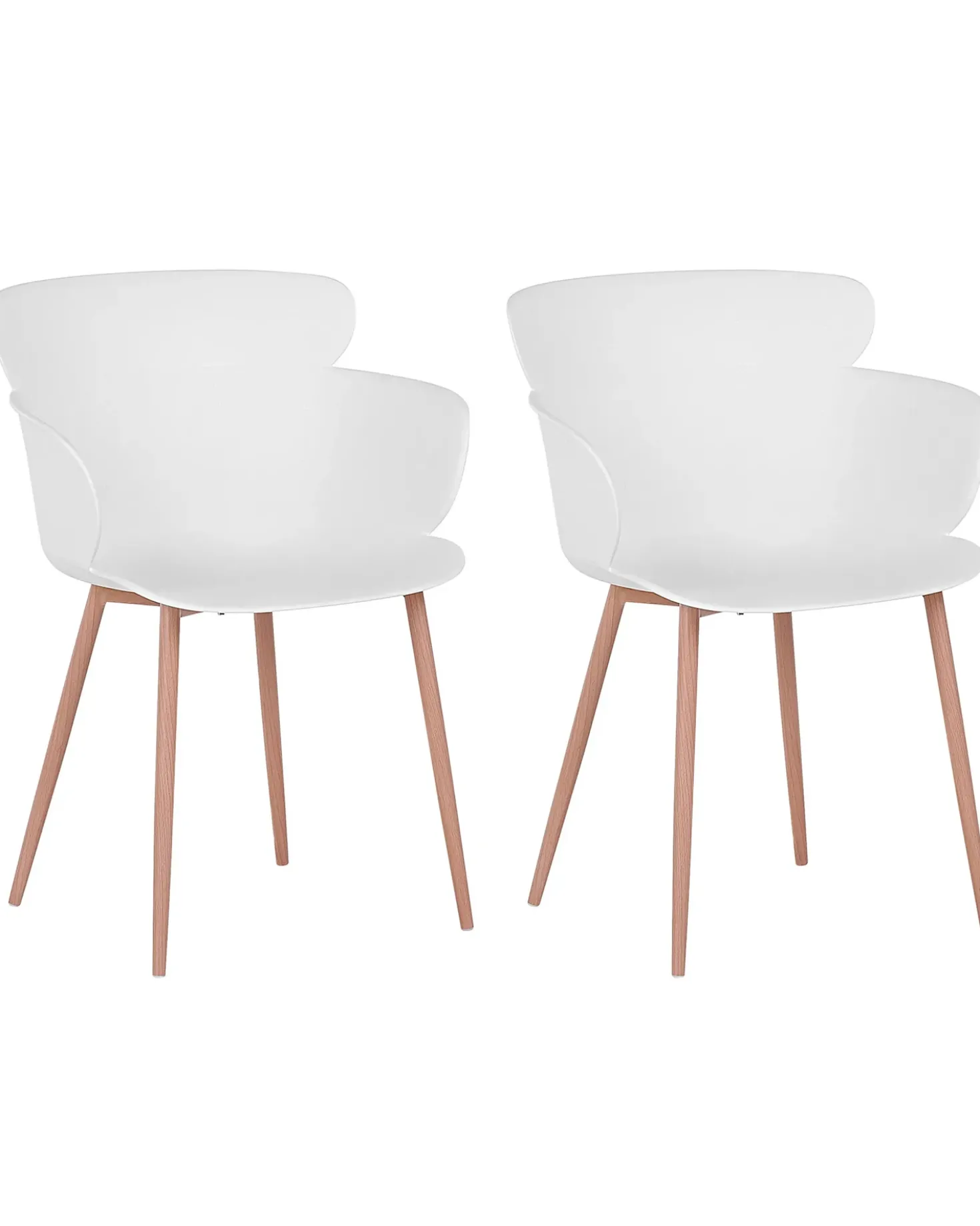 Set di 2 sedie da pranzo SUMKLEY Bianco