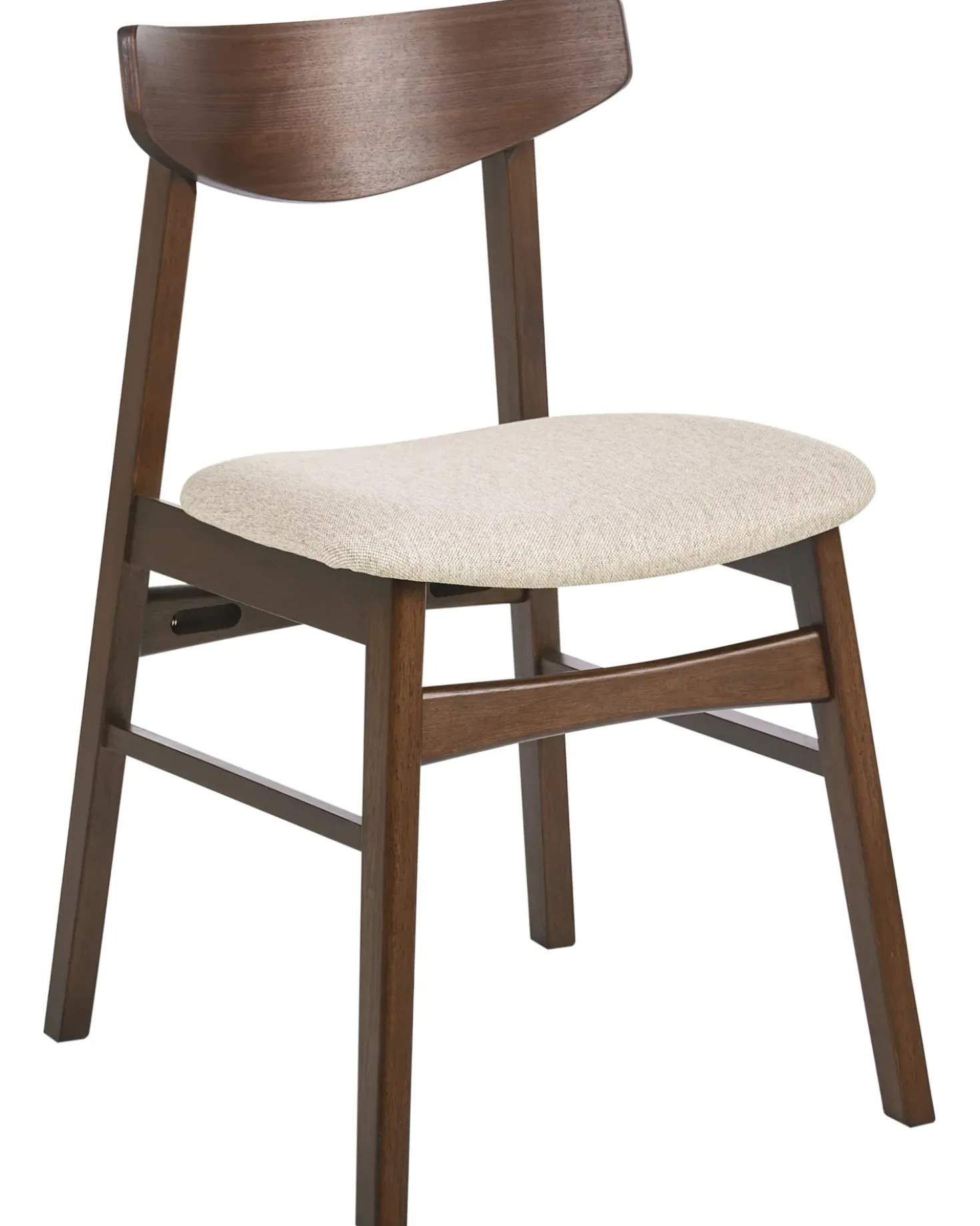 Set di 2 sedie da pranzo SMILEY Legno Marrone/Beige