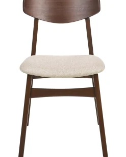 Set di 2 sedie da pranzo SMILEY Legno Marrone/Beige