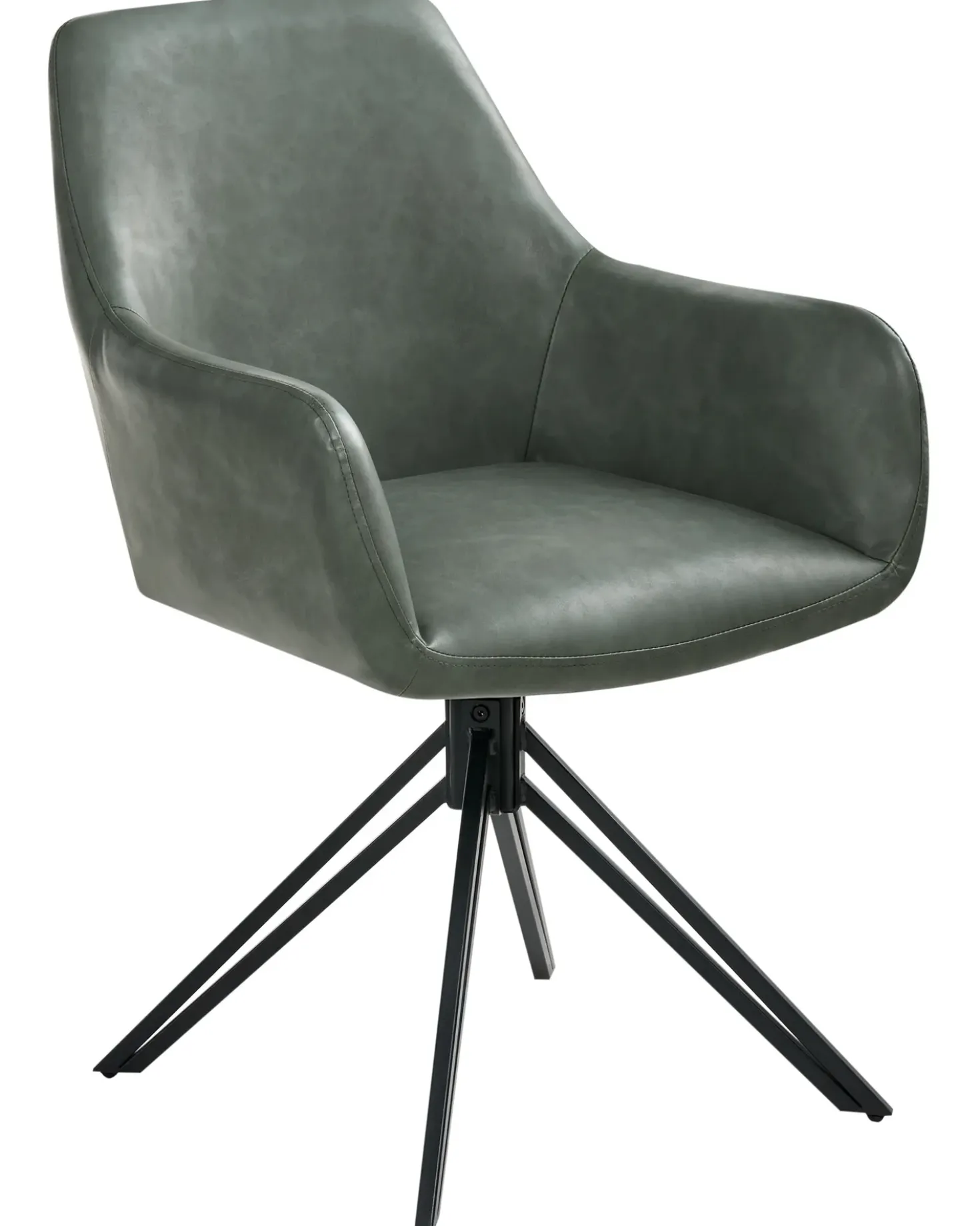 Set di 2 sedie da pranzo SANSARC Pelle sintetica Verde scuro