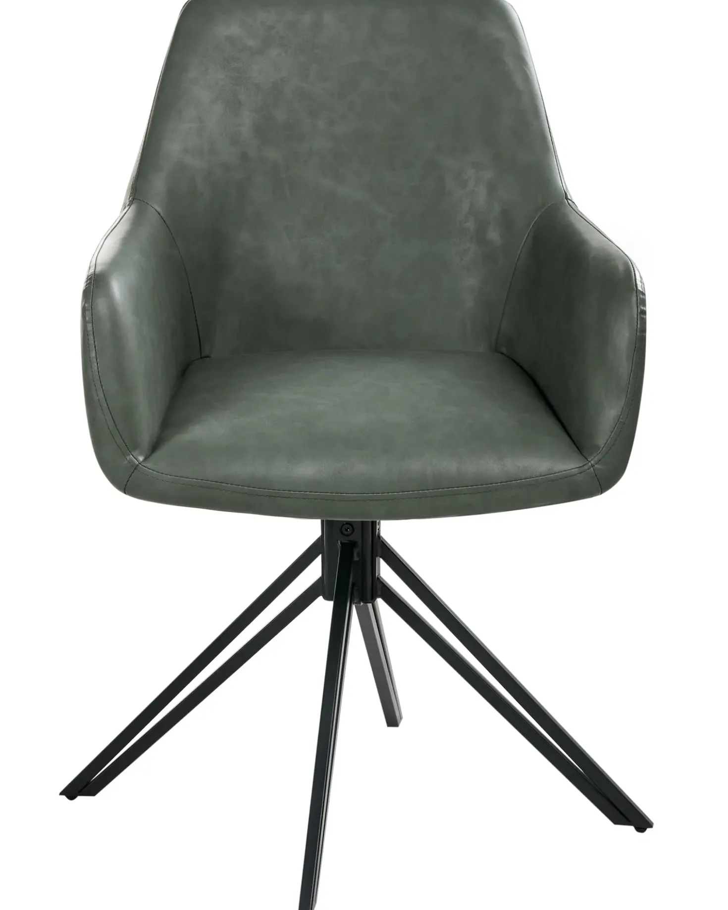Set di 2 sedie da pranzo SANSARC Pelle sintetica Verde scuro