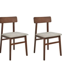 Set di 2 sedie da pranzo STACY Legno Tortora