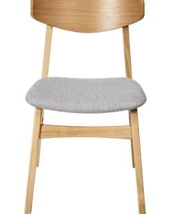 Set di 2 sedie da pranzo SMILEY Legno Marrone chiaro/Grigio