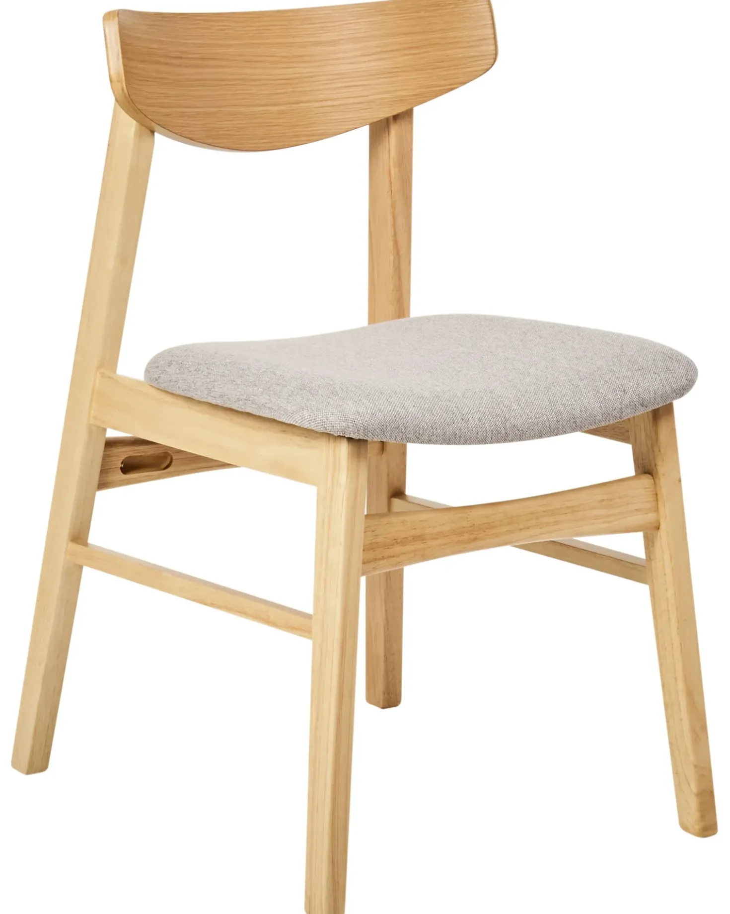 Set di 2 sedie da pranzo SMILEY Legno Marrone chiaro/Grigio