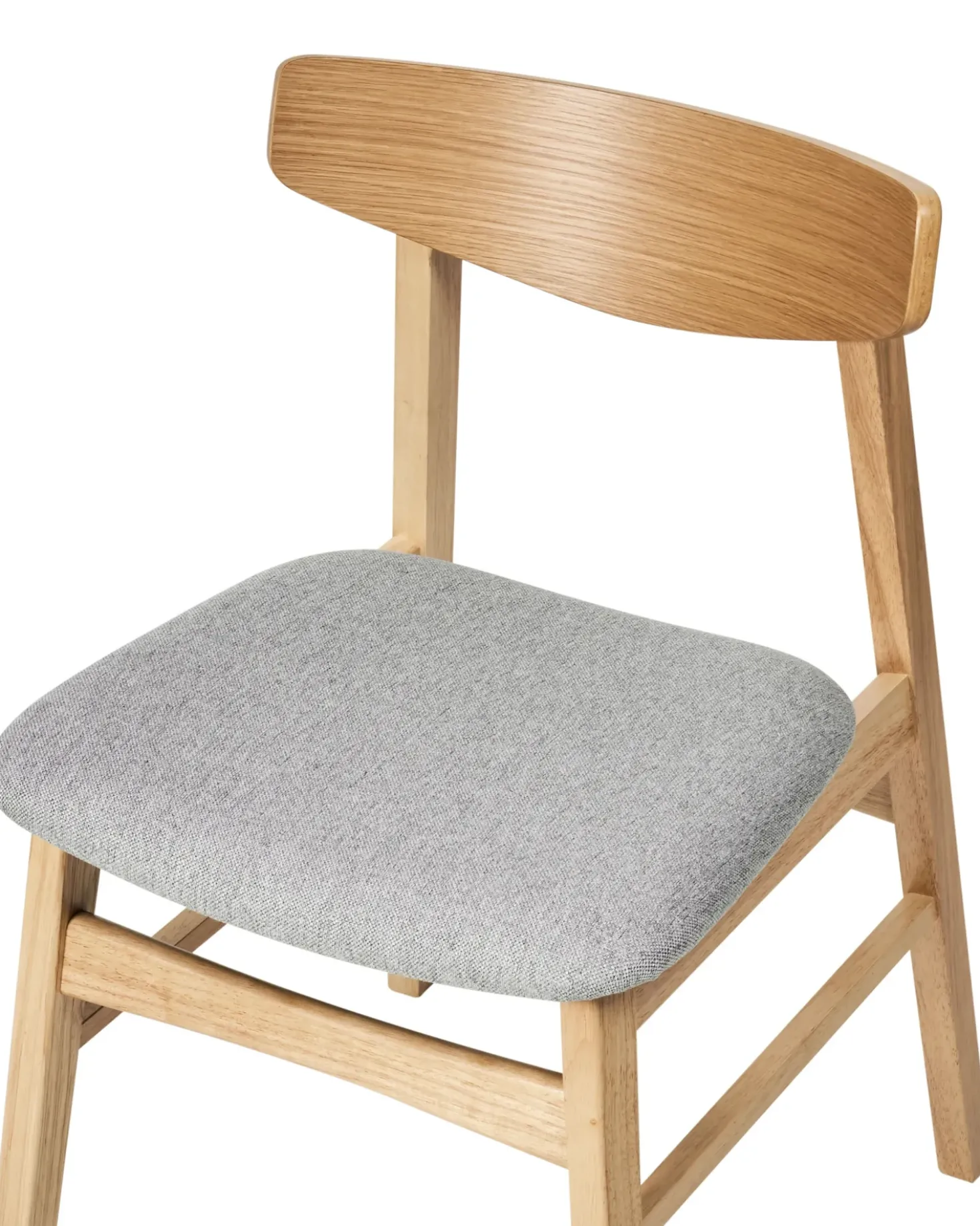 Set di 2 sedie da pranzo SMILEY Legno Marrone chiaro/Grigio
